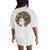 Beautiful Black Woman African American Black History Women's Oversized Comfort T-Shirt Back Print Ivory