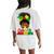 Celebrate Junenth Black Messy Bun 1865 Emancipation Women's Oversized Comfort T-Shirt Back Print Ivory