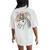 Cute Horse 150Th Derby Day 2024 Horse Racing Fascinator Hat Women's Oversized Comfort T-Shirt Back Print Ivory