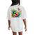 Floral Watercolor Hummingbird & Butterfly Women's Oversized Comfort T-Shirt Back Print Ivory Floral Watercolor Hummingbird & Butterfly Women's Oversized Comfort T-Shirt Back Print Ivory
