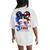 Puerto Rico Flag Messy Puerto Rican Girls Souvenirs Women's Oversized Comfort T-Shirt Back Print Ivory
