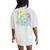 Tie Dye Out Second Grade Last Day Of School 2Nd Grade Women's Oversized Comfort T-Shirt Back Print Ivory