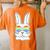 Bunny Gay Pride Lgbtq Bunny Rainbow Sunglasses Happy Easter Women's Oversized Comfort T-Shirt Back Print Yam