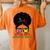 Uk British Grown Jamaican Roots Messy Bun Women's Oversized Comfort T-Shirt Back Print Yam