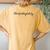 Absofuckinglutely Inspirational Positive Slang Blends Women's Oversized Comfort T-Shirt Back Print Mustard