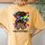 African Black Autism Mom Afro Mother Autism Awareness Women's Oversized Comfort T-Shirt Back Print Mustard