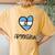 Argentina Heart Flag Cool America Spanish Argentinian Women's Oversized Comfort T-Shirt Back Print Mustard