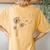 Basset-Hound Dandelion Flower Basshole Dog Mom Women Women's Oversized Comfort T-Shirt Back Print Mustard