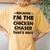 Because Im The Chicken Chaser That's Why Women's Oversized Comfort T-Shirt Back Print Mustard