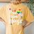 Cute Free Mom Hugs Gay Pride Transgender Rainbow Flag Women's Oversized Comfort T-Shirt Back Print Mustard