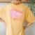 Falling For You Valentines Day Er Nurse Ortho Cna Icu Women's Oversized Comfort T-Shirt Back Print Mustard