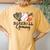 Family Baseball Grammy Heart Baseball Grandma Women's Oversized Comfort T-Shirt Back Print Mustard