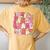 In My First Grade Era Groovy Teacher Apple Disco Ball Women Women's Oversized Comfort T-Shirt Back Print Mustard