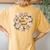 Floral Mom Grandma 89 Years Old 89Th Birthday Women's Oversized Comfort T-Shirt Back Print Mustard