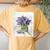 Flowers Lilac Floral Bouquet Essence Of Life Colored Vintage Women's Oversized Comfort T-Shirt Back Print Mustard
