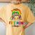 Free Mom Hugs Messy Bun Rainbow Gay Trans Pride Mother Day Women's Oversized Comfort T-Shirt Back Print Mustard