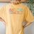 Groovy This Father's Day With Vintage Go Ask Your Dad Women's Oversized Comfort T-Shirt Back Print Mustard