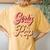 Girly Pop Trendy Slaying Queen Women's Oversized Comfort T-Shirt Back Print Mustard