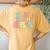 Groovy In My Grammy Era Retro Family Matching Grandmother Women's Oversized Comfort T-Shirt Back Print Mustard