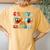 Groovy Grandma 70S Vibe Bday Colors Groovy Peace Sign Women's Oversized Comfort T-Shirt Back Print Mustard