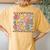 Groovy Last Day Of School 2Nd Grade Peace Out Second Grade Women's Oversized Comfort T-Shirt Back Print Mustard