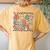 Groovy Last Day Of School Peace Out Kindergarten Women's Oversized Comfort T-Shirt Back Print Mustard