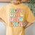 Groovy Retro In My Girl Dad Era Women's Oversized Comfort T-Shirt Back Print Mustard