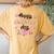 Happy Mother's Day Mommy Cute Grandma Floral Mom Women's Oversized Comfort T-Shirt Back Print Mustard