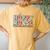 Hoppy Nurse Groovy Easter Day For Nurses & Easter Lovers Women's Oversized Comfort T-Shirt Back Print Mustard