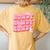 Howdy Southern Western Girl Country Rodeo Pink Cowgirl Disco Women's Oversized Comfort T-Shirt Back Print Mustard