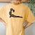 Keep Calm And Meditate Yoga Woman Silhoutte Women's Oversized Comfort T-Shirt Back Print Mustard