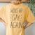Lgbt Pride Rainbow Woke Up Gay Again Stars Women's Oversized Comfort T-Shirt Back Print Mustard