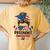 Messy Bun 4Th Of July Pregnant Patriotic Af American Flag Women's Oversized Comfort T-Shirt Back Print Mustard