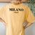 Milano Italia Retro Preppy Italy Girls Milan Souvenir Women's Oversized Comfort T-Shirt Back Print Mustard