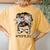 Mom Life Soccer Mom Messy Bun Women's Oversized Comfort T-Shirt Back Print Mustard