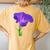 Morning Glory Flower Gardener Women's Oversized Comfort T-Shirt Back Print Mustard