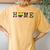 Ohio Rainbow Pride Home State Map Women's Oversized Comfort T-Shirt Back Print Mustard