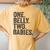 One Belly Two Babies Mom Of Twins Quote Saying Meme Women's Oversized Comfort T-Shirt Back Print Mustard