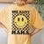 One Happy Dude Mama Happy Face 1St Birthday Party Family Women's Oversized Comfort T-Shirt Back Print Mustard