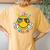 Pre K School Field Trip Vibes Groovy Field Day 2024 Women's Oversized Comfort T-Shirt Back Print Mustard