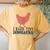 I Raise Tiny Dinosaurs Vintage Retro Chicken Silhouette Women's Oversized Comfort T-Shirt Back Print Mustard
