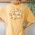 Retro Groovy Mama Family Birthday 60S 70S Hippie Costume Women's Oversized Comfort T-Shirt Back Print Mustard
