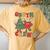 Retro Groovy Obgyn Crew Christmas Tree Latte Drink Ob Gyn Women's Oversized Comfort T-Shirt Back Print Mustard