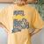 Rhode Island State Pride I Love Rhode Island Women's Oversized Comfort T-Shirt Back Print Mustard