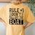 Rule 1 Don't Fall Off The Boat Cruise Ship Vacation Women's Oversized Comfort T-Shirt Back Print Mustard