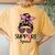 Support Squad Messy Bun Pink Breast Cancer Awareness Women Women's Oversized Comfort T-Shirt Back Print Mustard