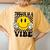 Twelve Is A Vibe 12Th Birthday Groovy Boys Girls 12 Year Old Women's Oversized Comfort T-Shirt Back Print Mustard