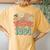 Vintage 1964 Floral Hippie Groovy Daisy Flower 60Th Birthday Women's Oversized Comfort T-Shirt Back Print Mustard