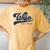 Wife Est 2024 Just Married Honeymoon Wife Wedding Couple Women's Oversized Comfort T-Shirt Back Print Mustard