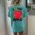 A Is For Apple Kindergarten Preschool Teacher Appreciation Women's Oversized Comfort T-Shirt Back Print Chalky Mint